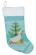 American Pekin Duck Christmas Holiday Stocking Double-Sided Print, Polyester Suede,11x18, Made in USA