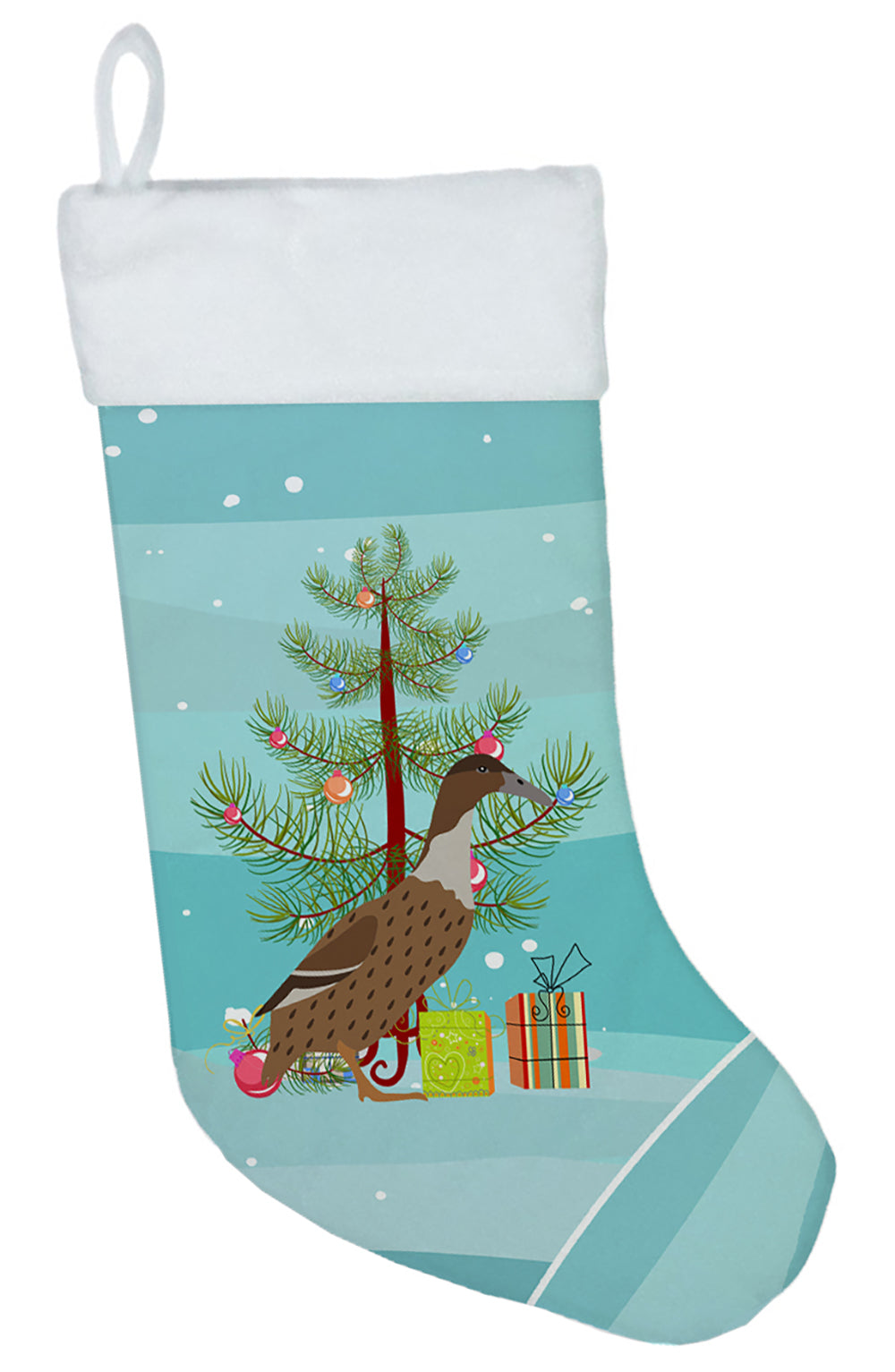 Dutch Hook Bill Duck Christmas Holiday Stocking Double-Sided Print, Polyester Suede,11x18, Made in USA