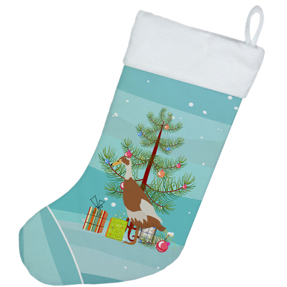 Indian Runner Duck Christmas Holiday Stocking Double-Sided Print, Polyester Suede,11x18, Made in USA