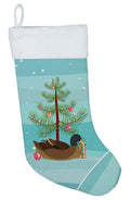 Khaki Campbell Duck Christmas Holiday Stocking Double-Sided Print, Polyester Suede,11x18, Made in USA