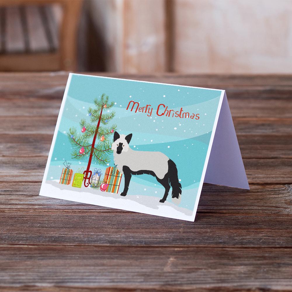Silver Fox Christmas Greeting Cards Pack of 8 Blank Cards with Envelopes Whimsical A7 Size 5x7