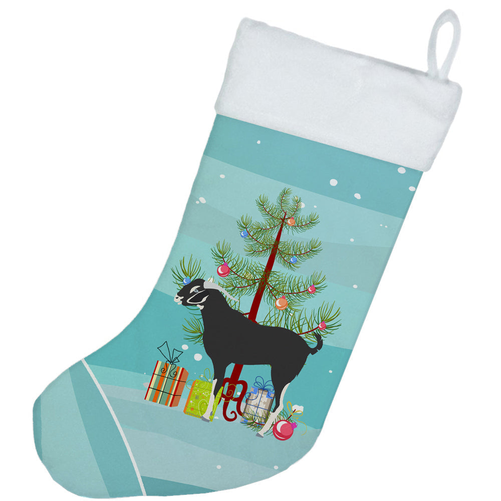 Black Bengal Goat Christmas Holiday Stocking Double-Sided Print, Polyester Suede,11x18, Made in USA