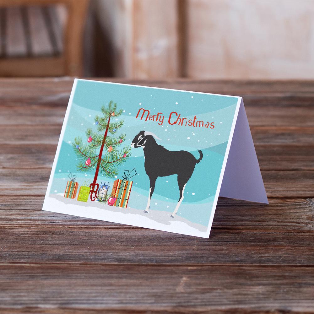 Black Bengal Goat Christmas Greeting Cards Pack of 8 Blank Cards with Envelopes Whimsical A7 Size 5x7