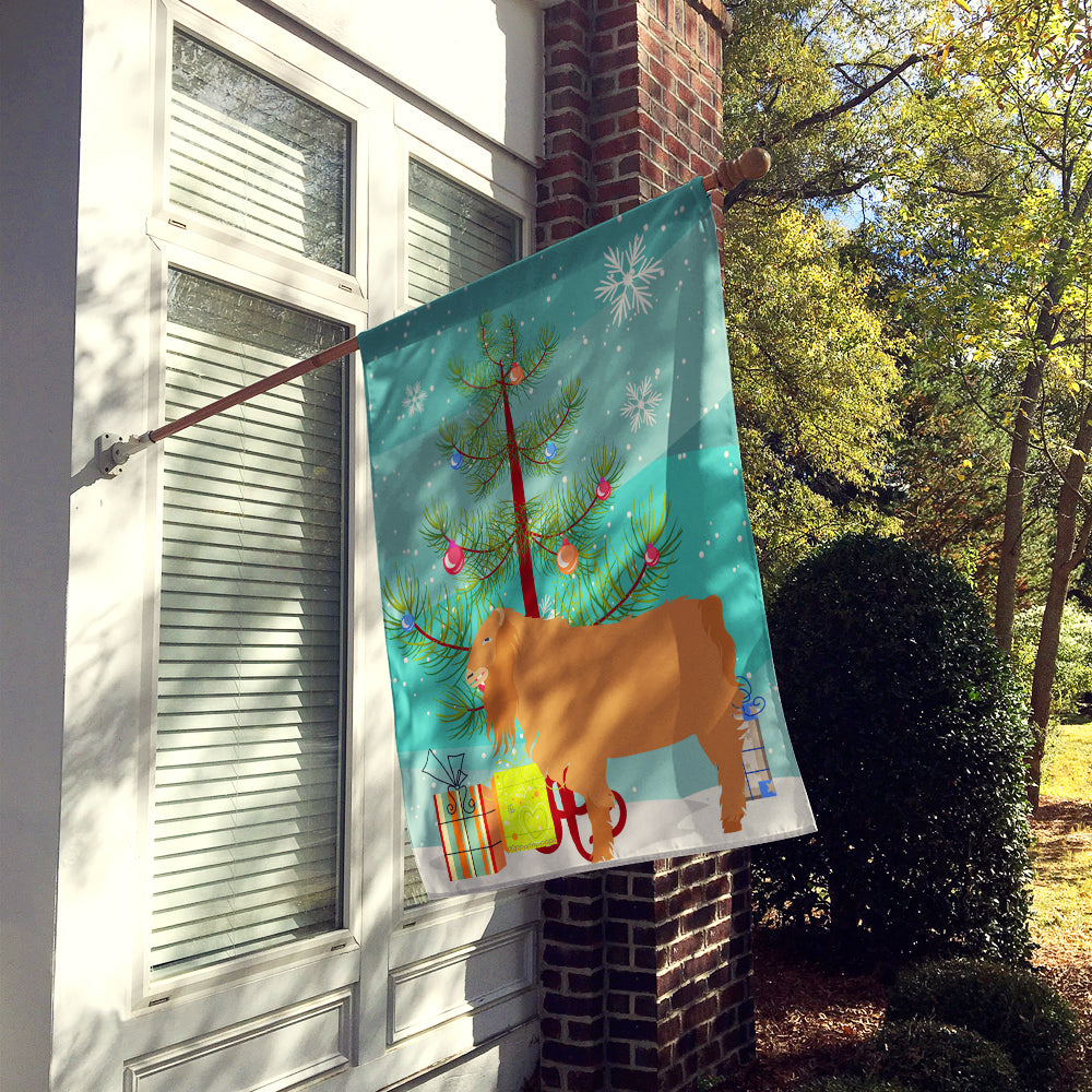 American Lamancha Goat Christmas House Flag 28x40 Porch Sleeve Pole Decorative Outside Yard Banner Artwork Wall Hanging, Polyester