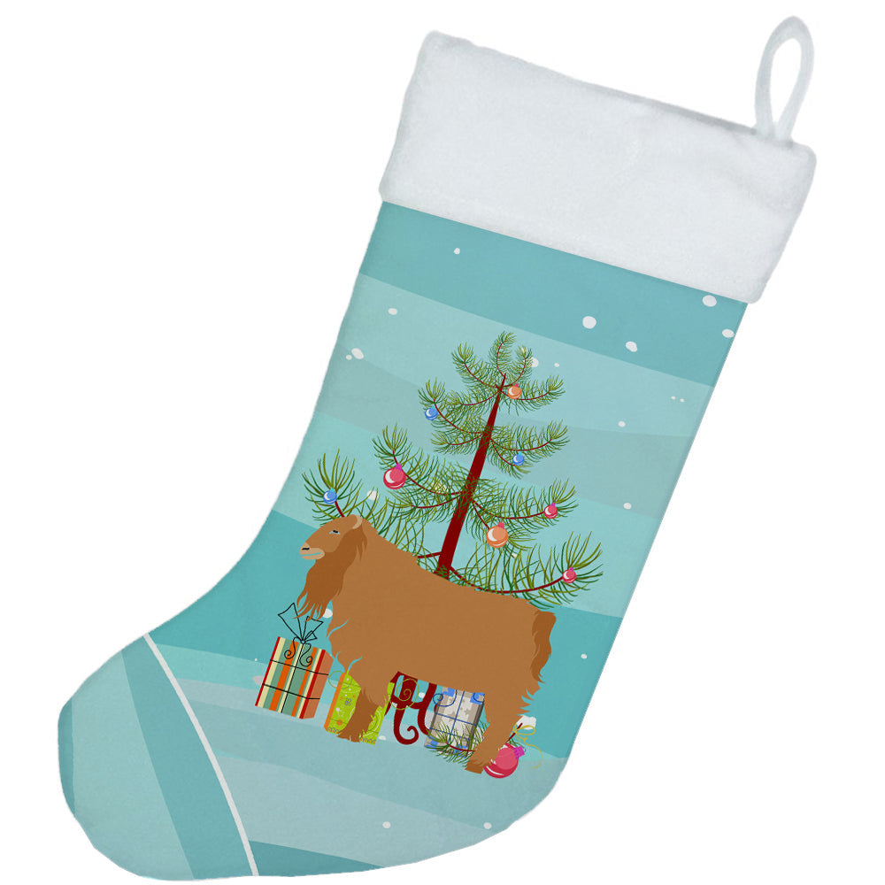 American Lamancha Goat Christmas Holiday Stocking Double-Sided Print, Polyester Suede,11x18, Made in USA