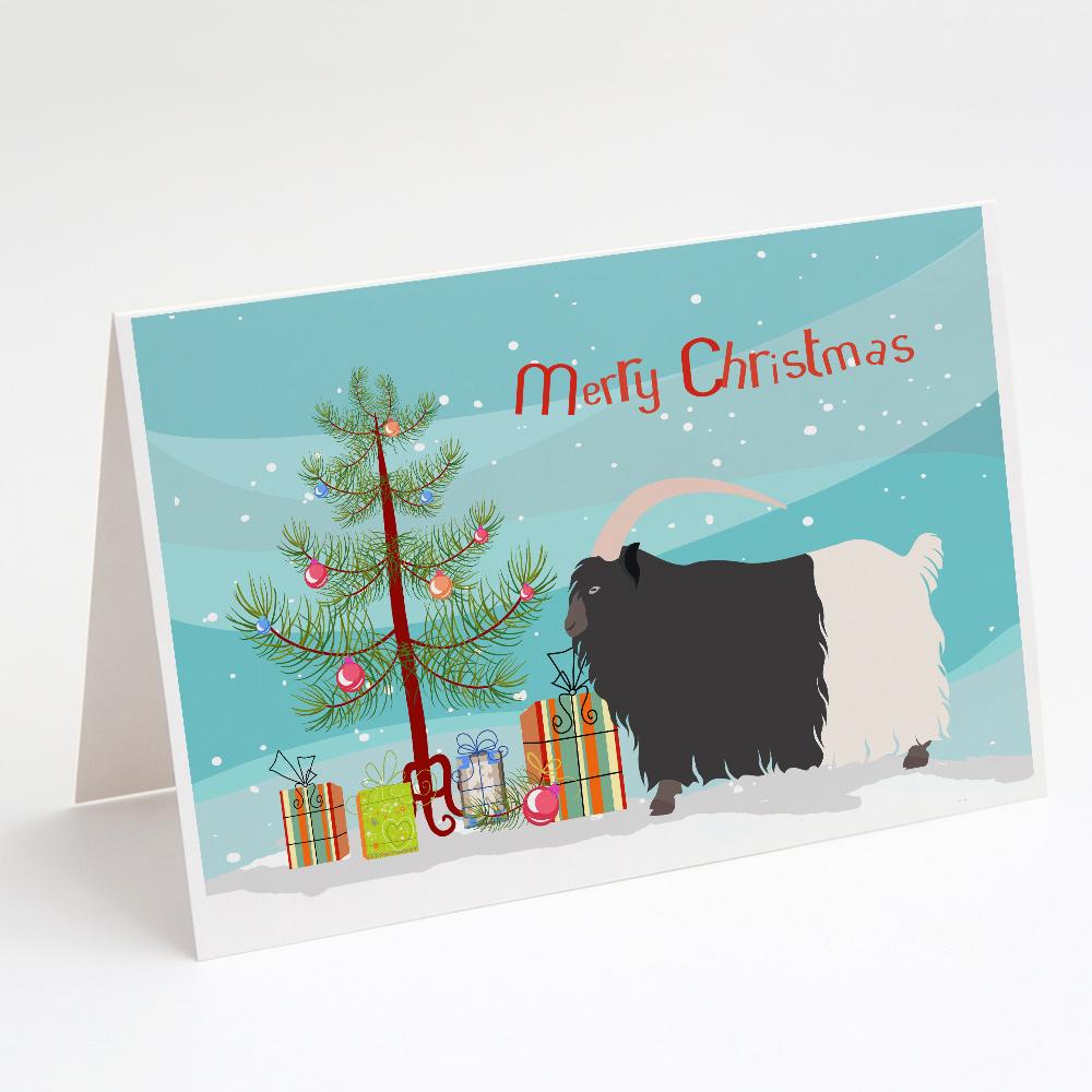 Welsh Black-Necked Goat Christmas Greeting Cards Pack of 8 Blank Cards with Envelopes Whimsical A7 Size 5x7