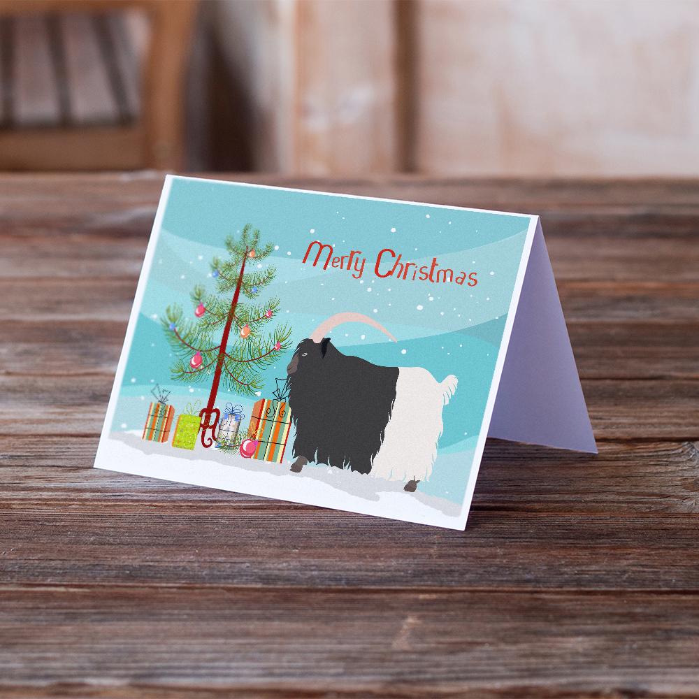 Welsh Black-Necked Goat Christmas Greeting Cards Pack of 8 Blank Cards with Envelopes Whimsical A7 Size 5x7