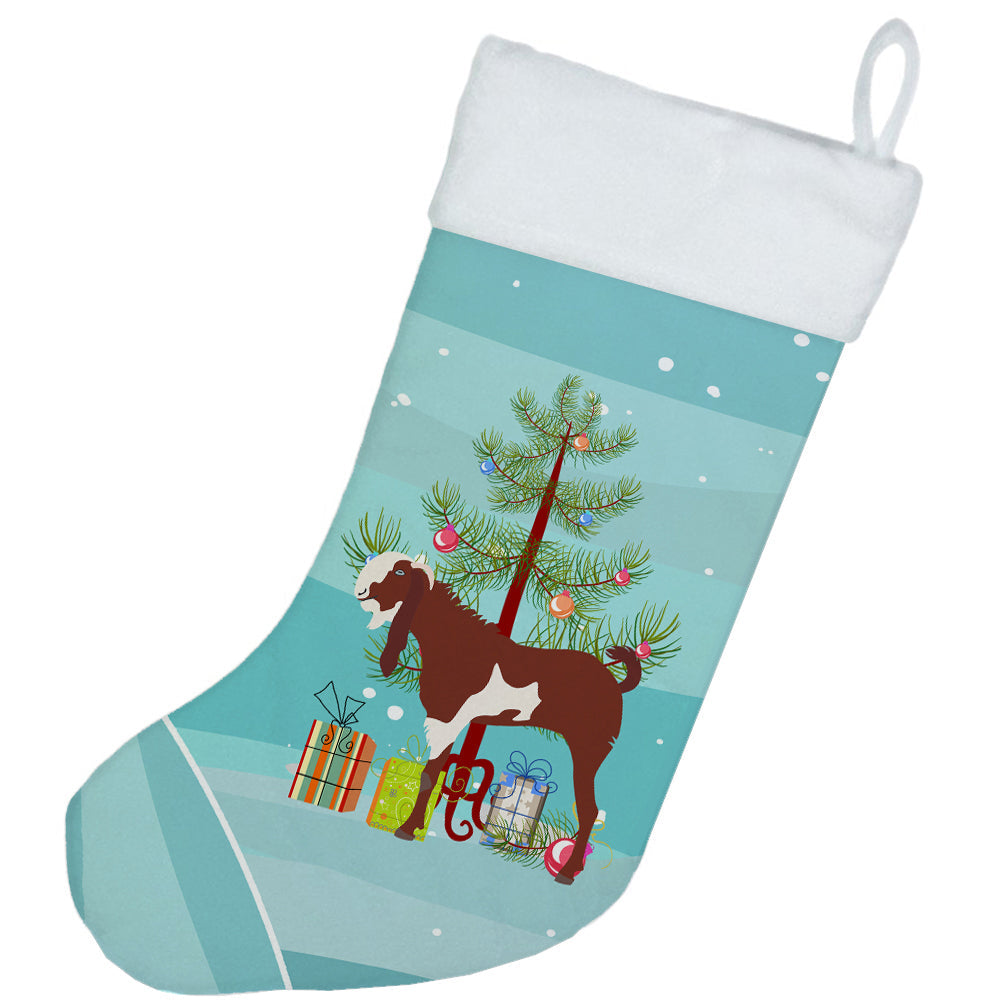 Jamnapari Goat Christmas Holiday Stocking Double-Sided Print, Polyester Suede,11x18, Made in USA