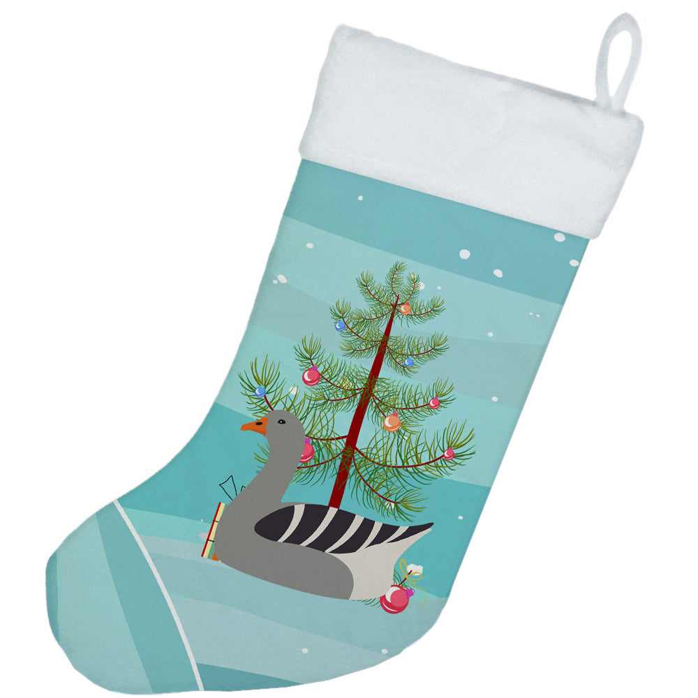 Pilgrim Goose Christmas Holiday Stocking Double-Sided Print, Polyester Suede,11x18, Made in USA