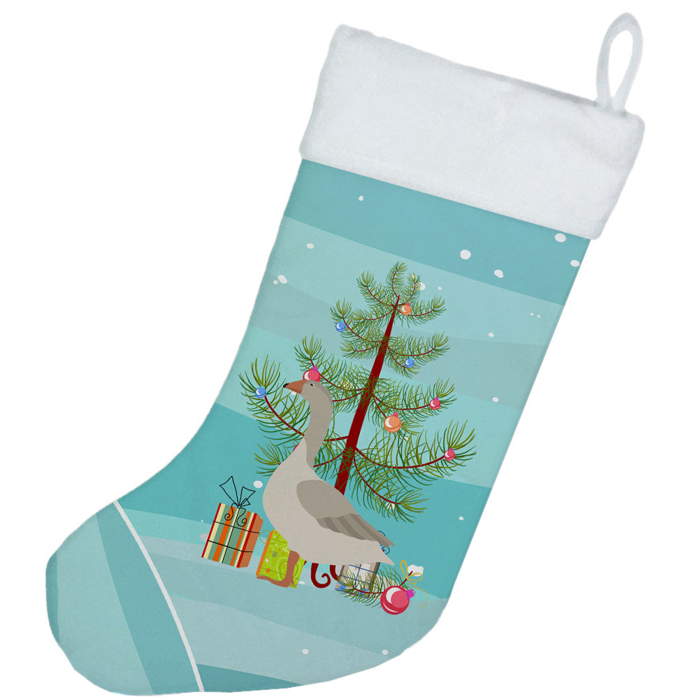 Steinbacher Goose Christmas Holiday Stocking Double-Sided Print, Polyester Suede,11x18, Made in USA
