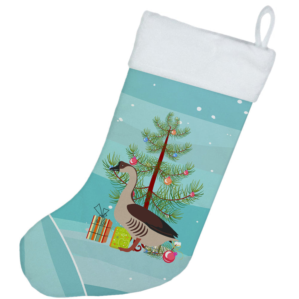 Chinese Goose Christmas Holiday Stocking Double-Sided Print, Polyester Suede,11x18, Made in USA