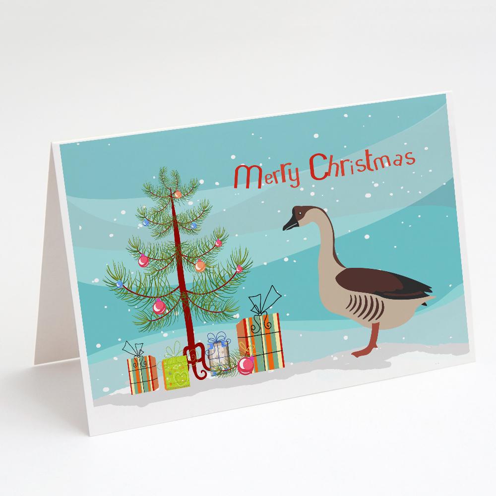 Chinese Goose Christmas Greeting Cards Pack of 8 Blank Cards with Envelopes Whimsical A7 Size 5x7