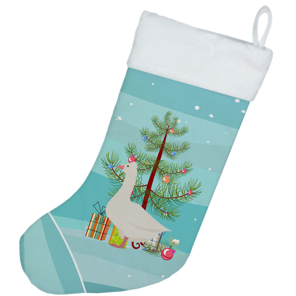 Roman Goose Christmas Holiday Stocking Double-Sided Print, Polyester Suede,11x18, Made in USA