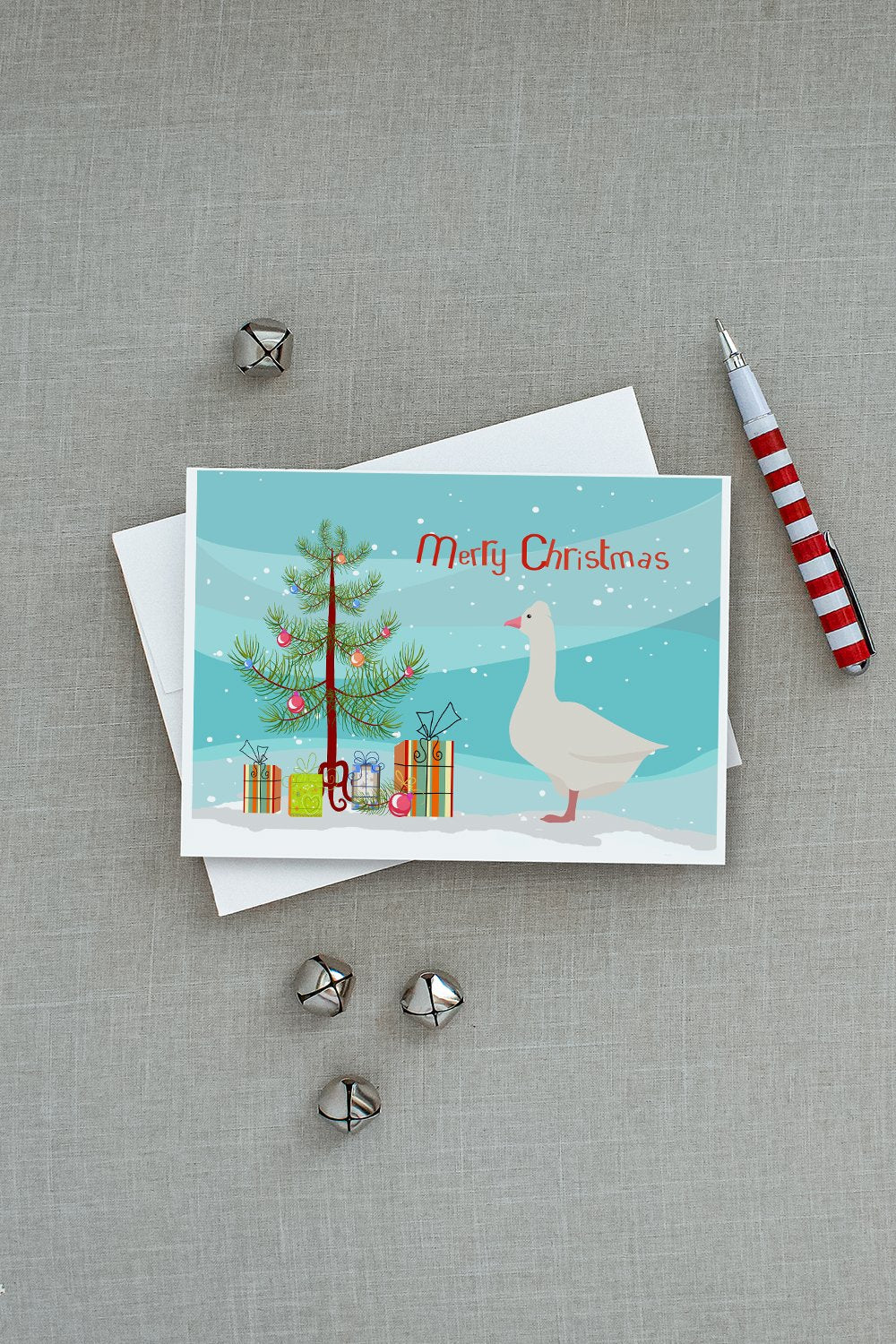 Roman Goose Christmas Greeting Cards Pack of 8 Blank Cards with Envelopes Whimsical A7 Size 5x7
