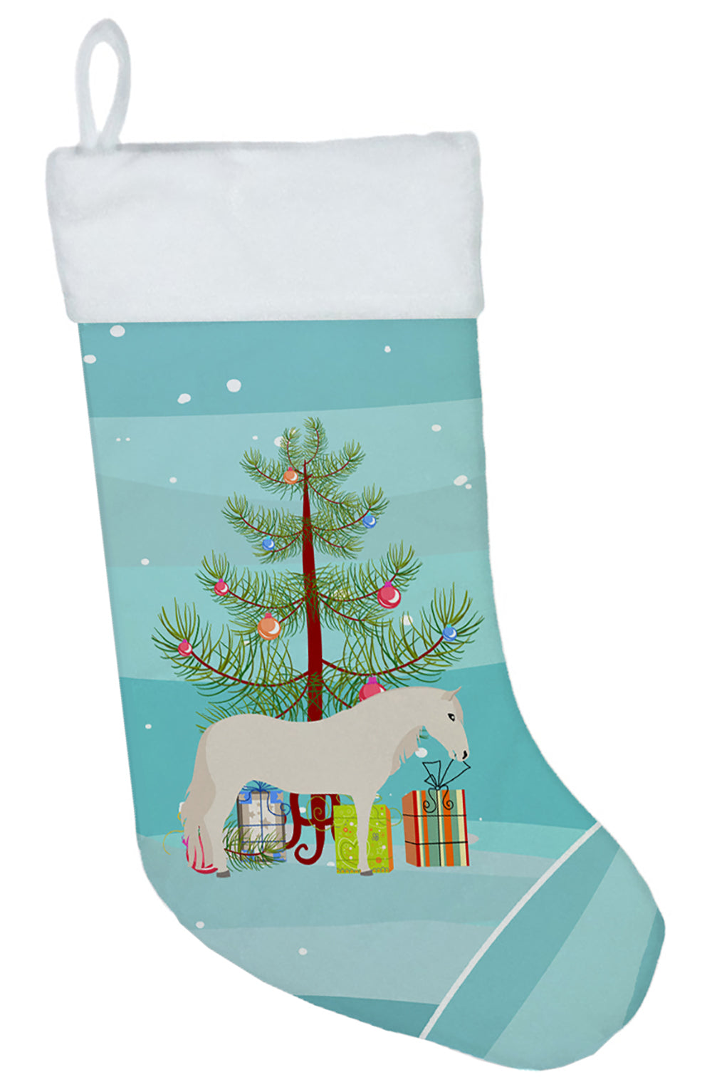 Paso Fino Horse Christmas Holiday Stocking Double-Sided Print, Polyester Suede,11x18, Made in USA