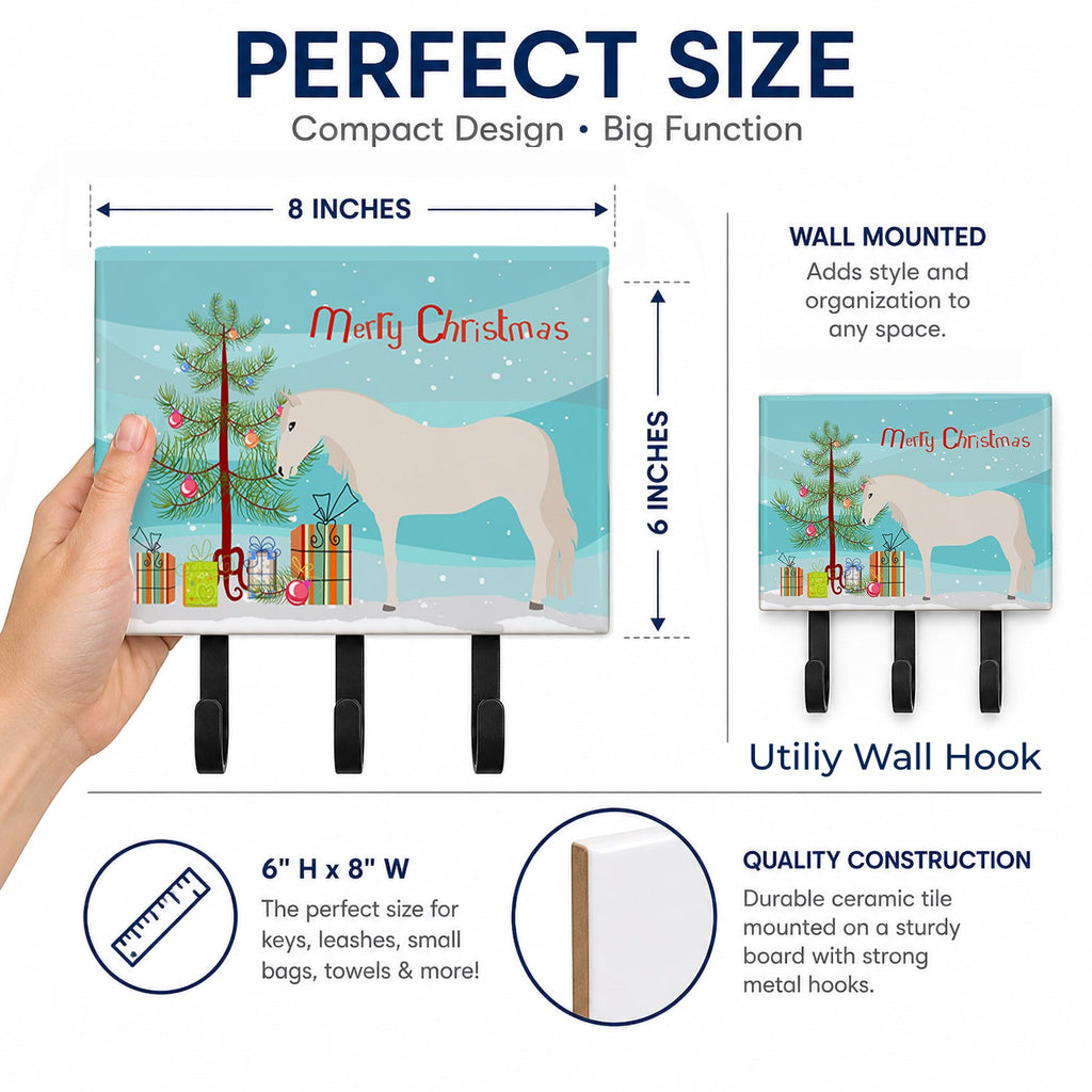 Paso Fino Horse Christmas Leash or Key Holder Wall Hooks, Coat Rack Wall Mount, for Hanging Keys, Towels, Aprons, Leashes