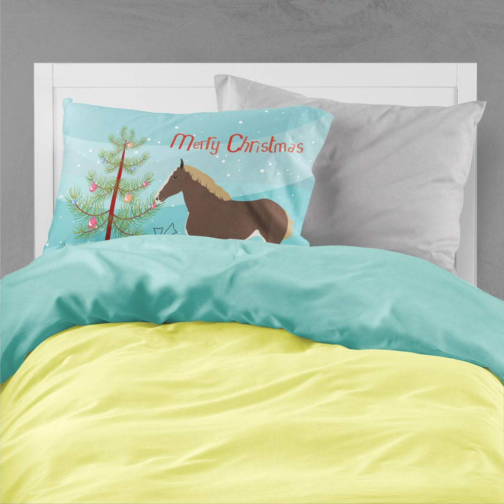 Percheron Horse Christmas Standard Pillowcase Lightweight Super Soft Easy Care Decorative Artwork Pillowcase, Standard