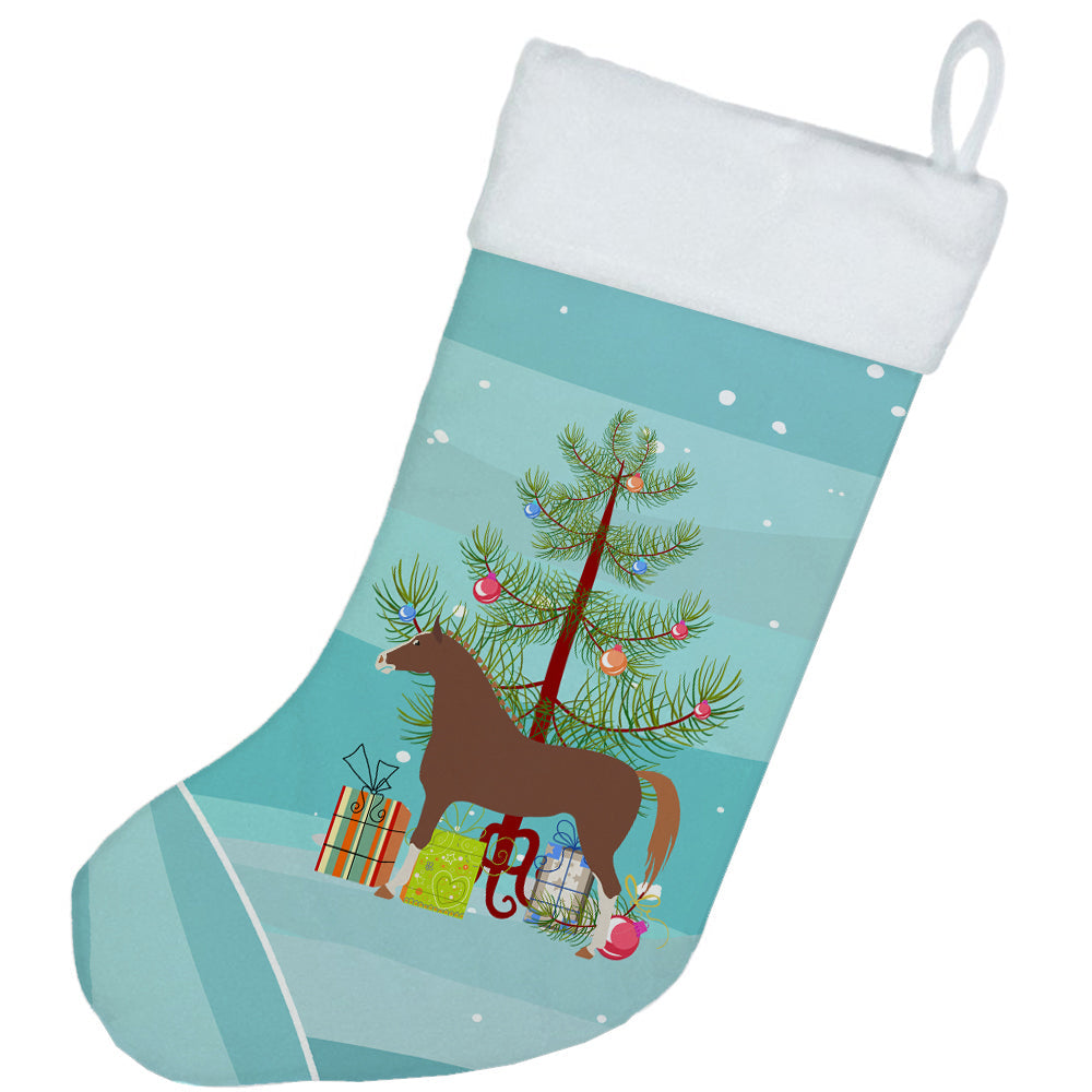 Hannoverian Horse Christmas Holiday Stocking Double-Sided Print, Polyester Suede,11x18, Made in USA