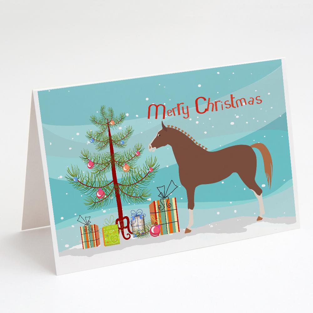 Hannoverian Horse Christmas Greeting Cards Pack of 8 Blank Cards with Envelopes Whimsical A7 Size 5x7