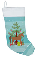 Arabian Horse Christmas Holiday Stocking Double-Sided Print, Polyester Suede,11x18, Made in USA