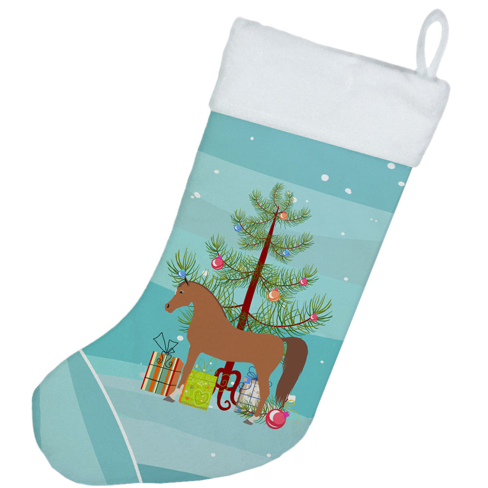 Arabian Horse Christmas Holiday Stocking Double-Sided Print, Polyester Suede,11x18, Made in USA