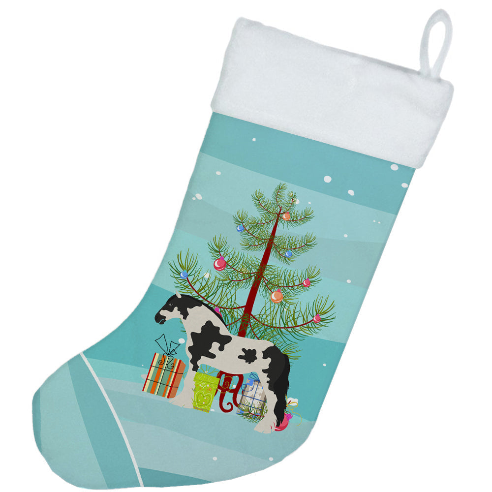 Cyldesdale Horse Christmas Holiday Stocking Double-Sided Print, Polyester Suede,11x18, Made in USA