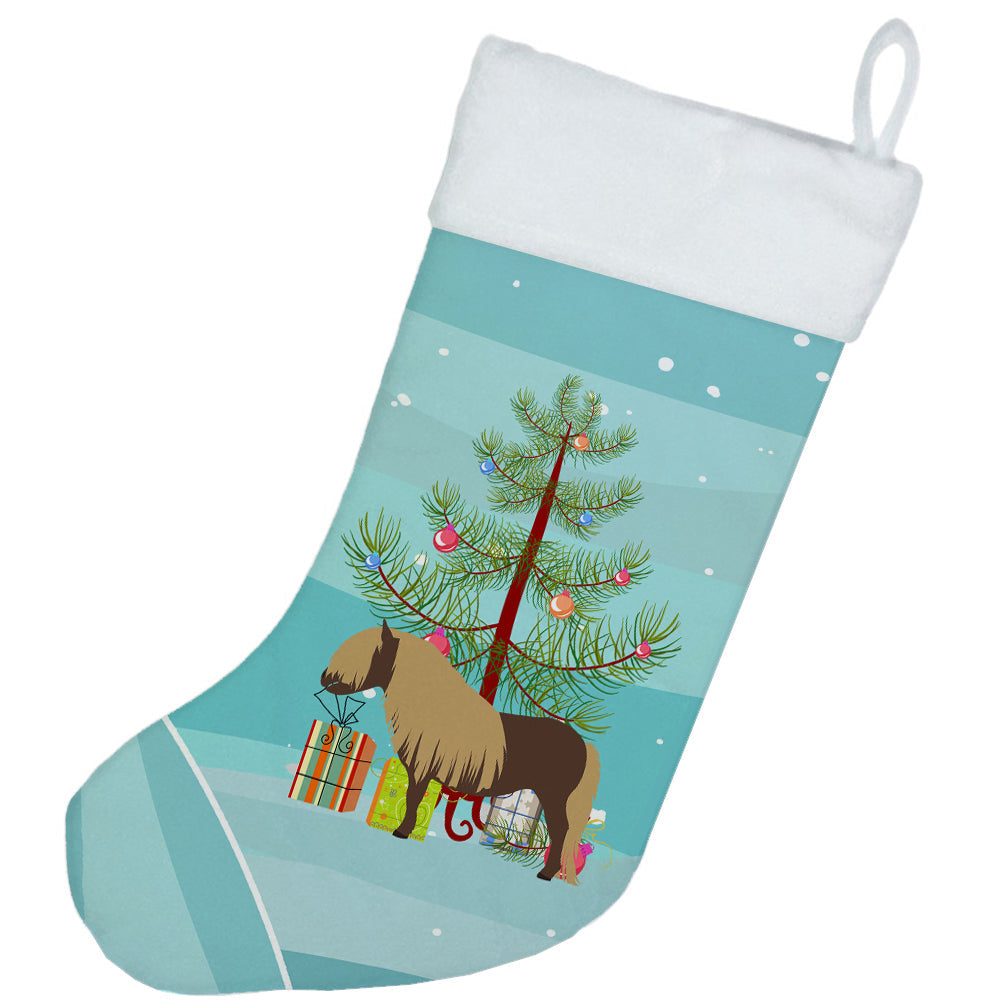 Shetland Pony Horse Christmas Holiday Stocking Double-Sided Print, Polyester Suede,11x18, Made in USA