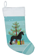 Friesian Horse Christmas Holiday Stocking Double-Sided Print, Polyester Suede,11x18, Made in USA