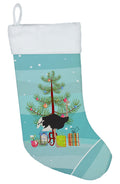 Common Ostrich Christmas Holiday Stocking Double-Sided Print, Polyester Suede,11x18, Made in USA