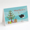 Common Ostrich Christmas Greeting Cards Pack of 8 Blank Cards with Envelopes Whimsical A7 Size 5x7