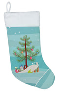White Peacock Peafowl Christmas Holiday Stocking Double-Sided Print, Polyester Suede,11x18, Made in USA