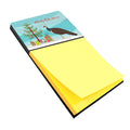 Indian Peahen Peafowl Christmas Watercolor Sticky Note Holder Refillable Dispenser Desk Accessory 3x3 Pad Gift
