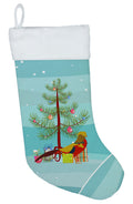 Golden or Chinese Pheasant Christmas Holiday Stocking Double-Sided Print, Polyester Suede,11x18, Made in USA