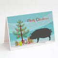 Berkshire Pig Christmas Greeting Cards Pack of 8 Blank Cards with Envelopes Whimsical A7 Size 5x7