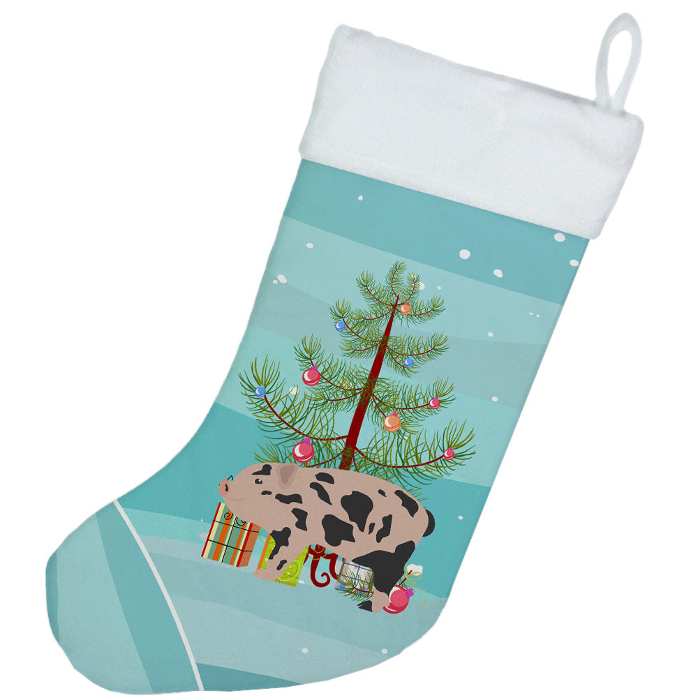 Mini Miniature Pig Christmas Holiday Stocking Double-Sided Print, Polyester Suede,11x18, Made in USA