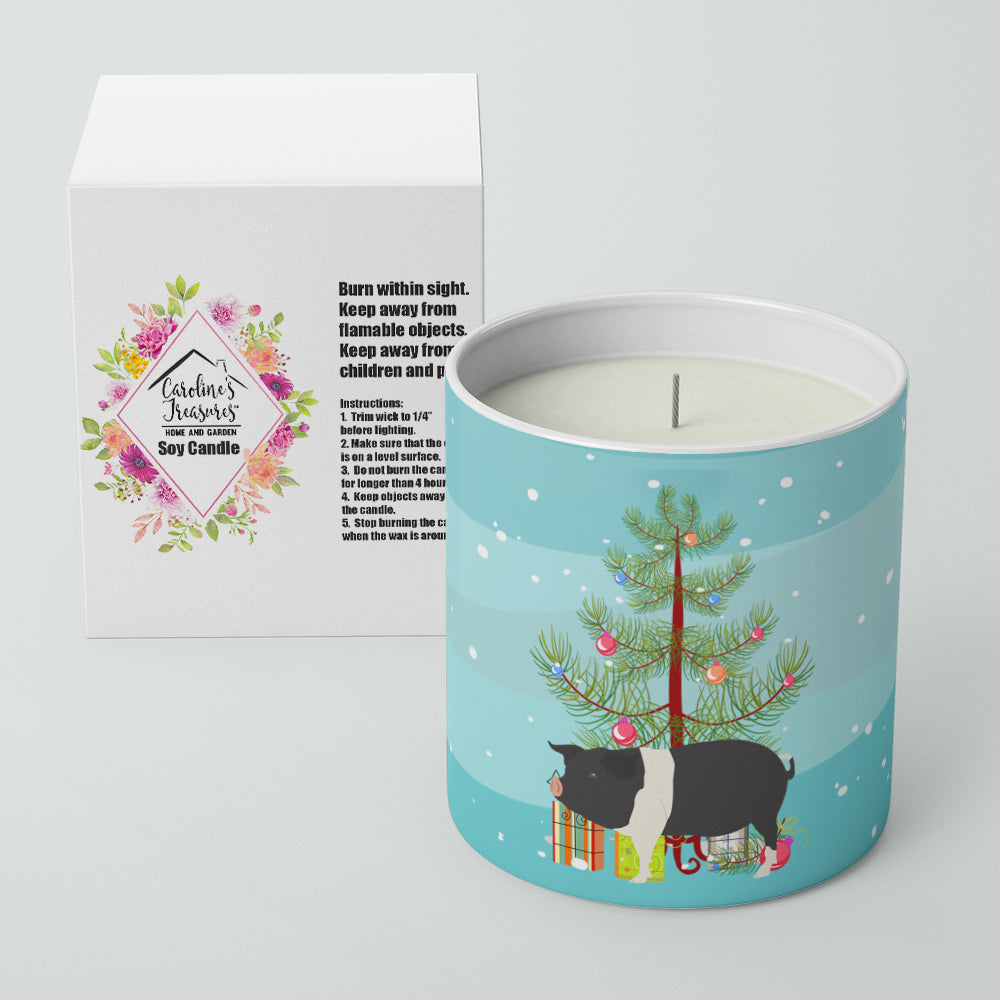 Hampshire Pig Christmas Decorative Soy Candle Nature Soy Wax Essential Oil Home Decor Ideal for Bedroom Kitchen Bath Office Gift, 10 oz