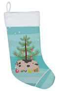 Gloucester Old Spot Pig Christmas Holiday Stocking Double-Sided Print, Polyester Suede,11x18, Made in USA