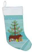 Duroc Pig Christmas Holiday Stocking Double-Sided Print, Polyester Suede,11x18, Made in USA