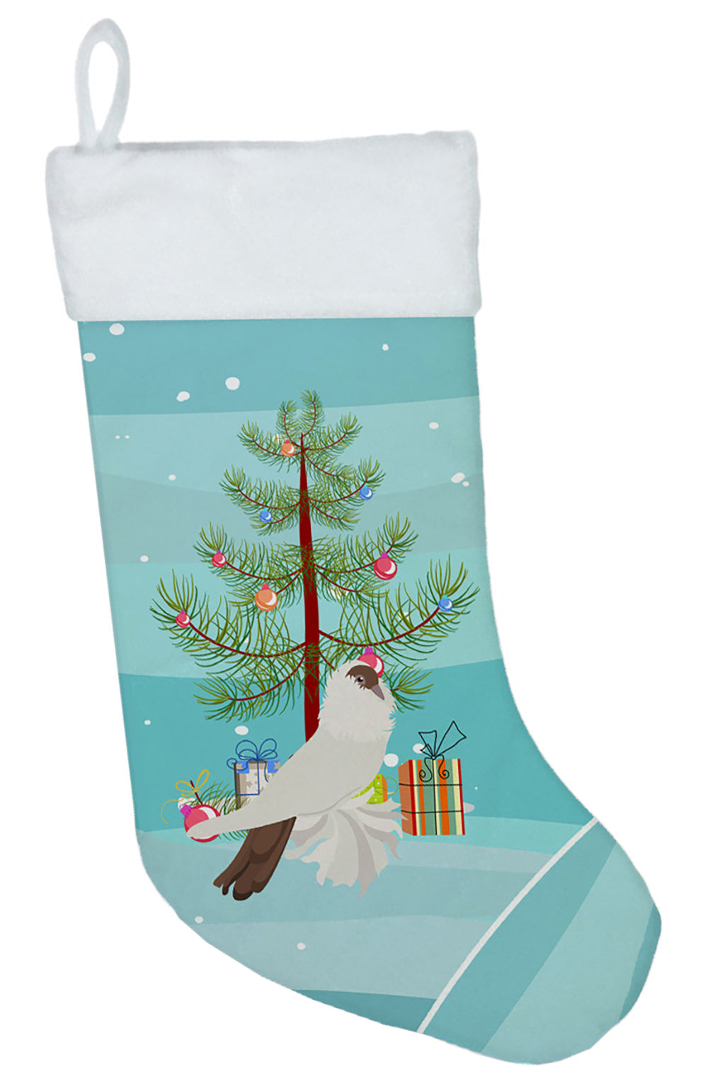 German Helmet Pigeon Christmas Holiday Stocking Double-Sided Print, Polyester Suede,11x18, Made in USA