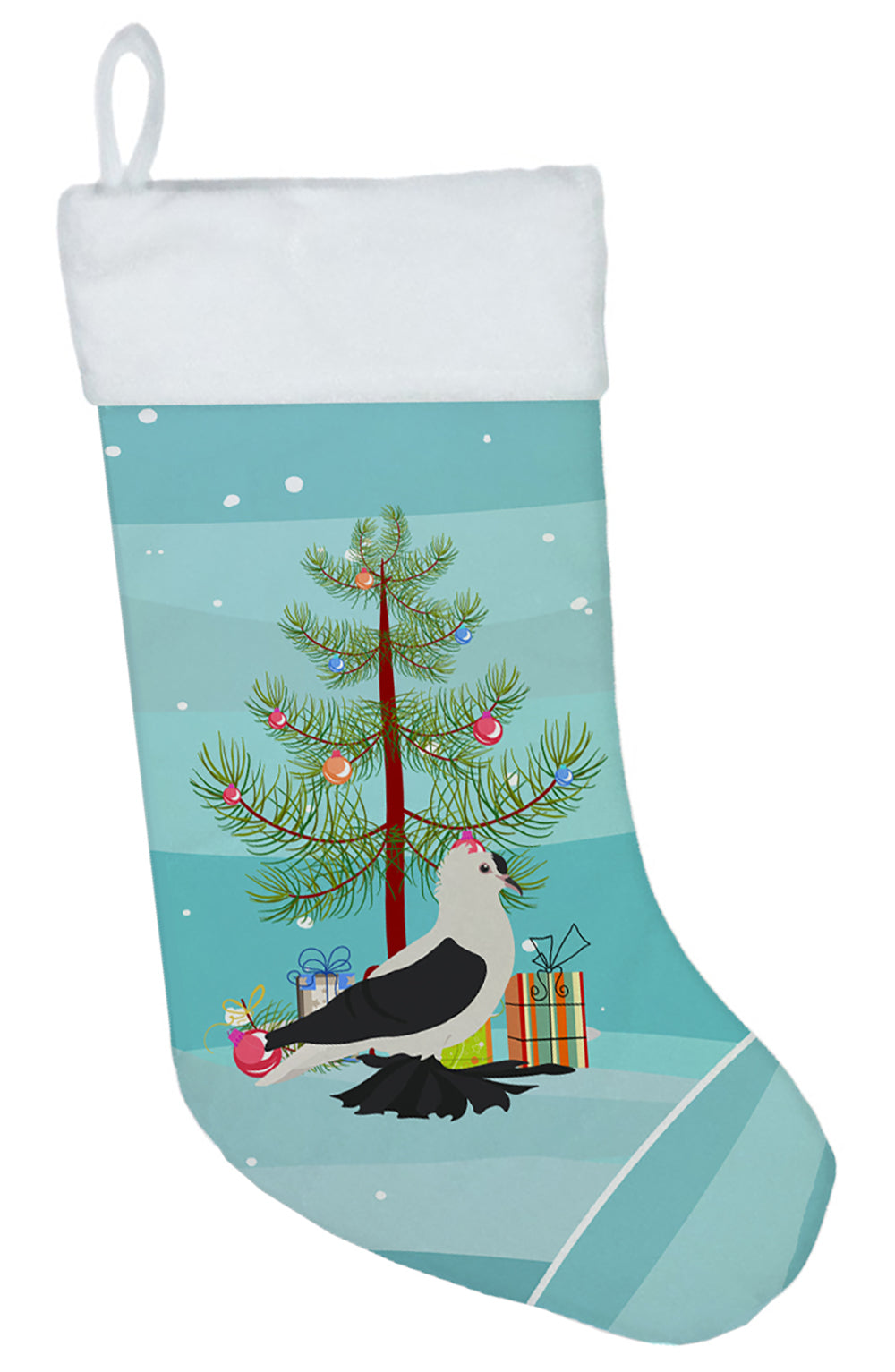 Saxon Fairy Swallow Pigeon Christmas Holiday Stocking Double-Sided Print, Polyester Suede,11x18, Made in USA