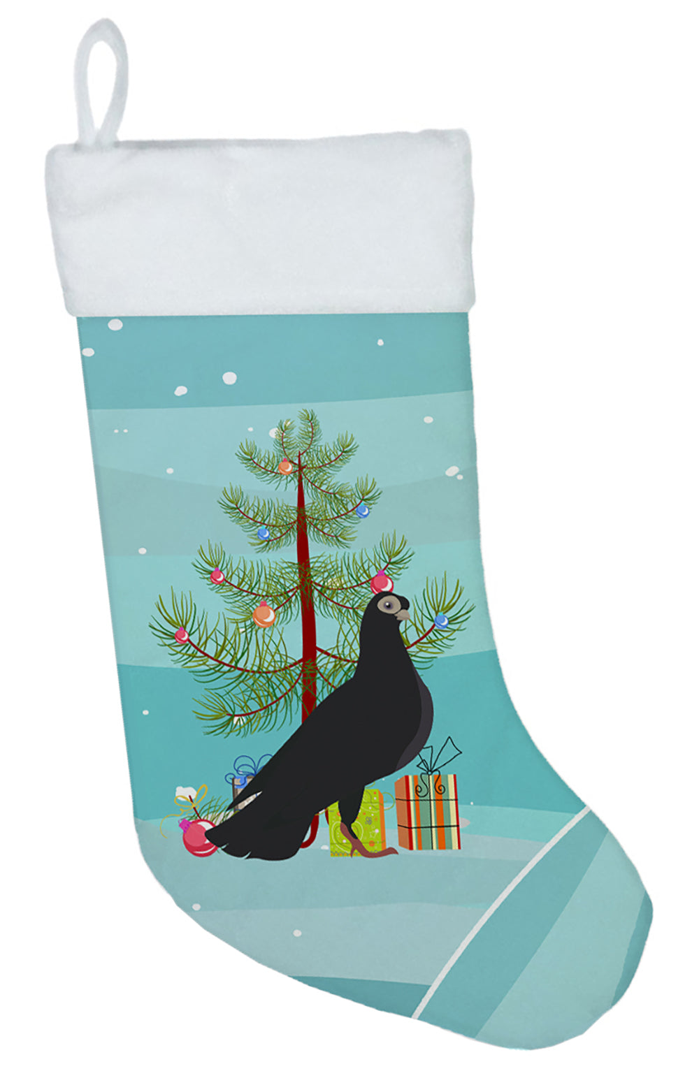 Budapest Highflyer Pigeon Christmas Holiday Stocking Double-Sided Print, Polyester Suede,11x18, Made in USA