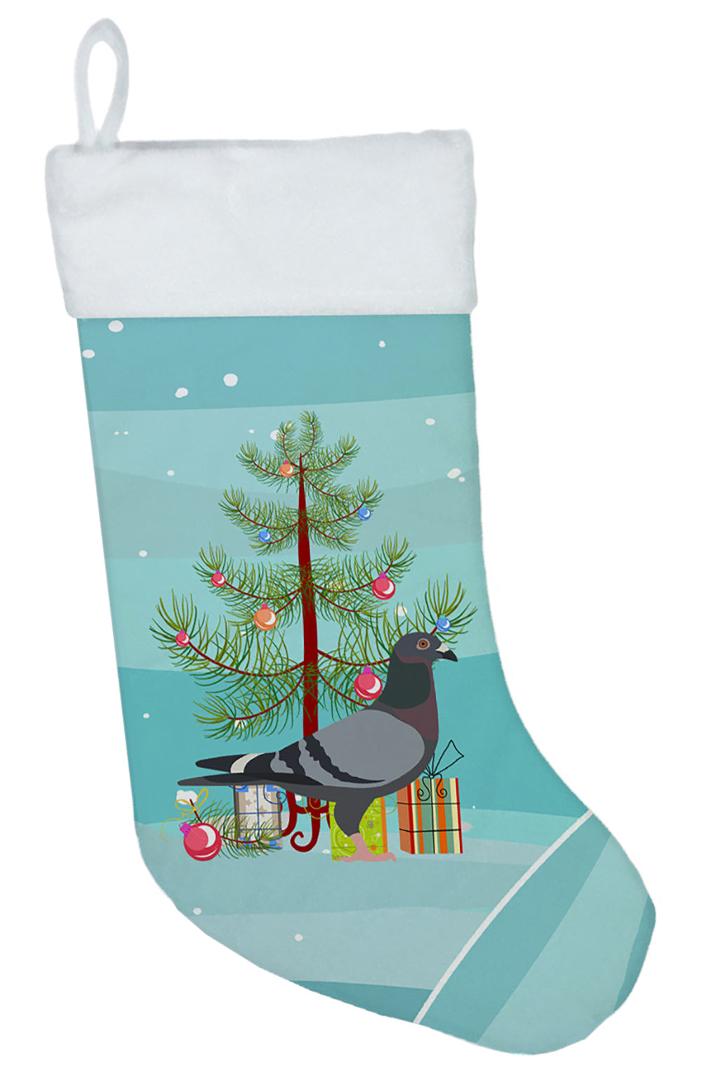 Racing Pigeon Christmas Holiday Stocking Double-Sided Print, Polyester Suede,11x18, Made in USA