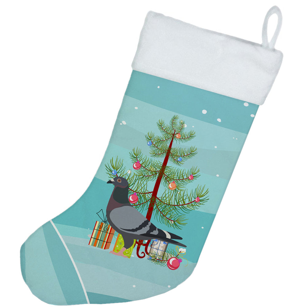 Racing Pigeon Christmas Holiday Stocking Double-Sided Print, Polyester Suede,11x18, Made in USA