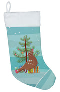 African Owl Pigeon Christmas Holiday Stocking Double-Sided Print, Polyester Suede,11x18, Made in USA