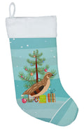 Golden Phoenix Quail Christmas Holiday Stocking Double-Sided Print, Polyester Suede,11x18, Made in USA