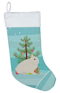 Hermelin Rabbit Christmas Holiday Stocking Double-Sided Print, Polyester Suede,11x18, Made in USA
