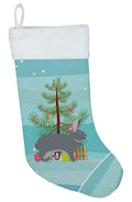 Giant Chinchilla Rabbit Christmas Holiday Stocking Double-Sided Print, Polyester Suede,11x18, Made in USA