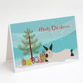 California White Rabbit Christmas Greeting Cards Pack of 8 Blank Cards with Envelopes Whimsical A7 Size 5x7
