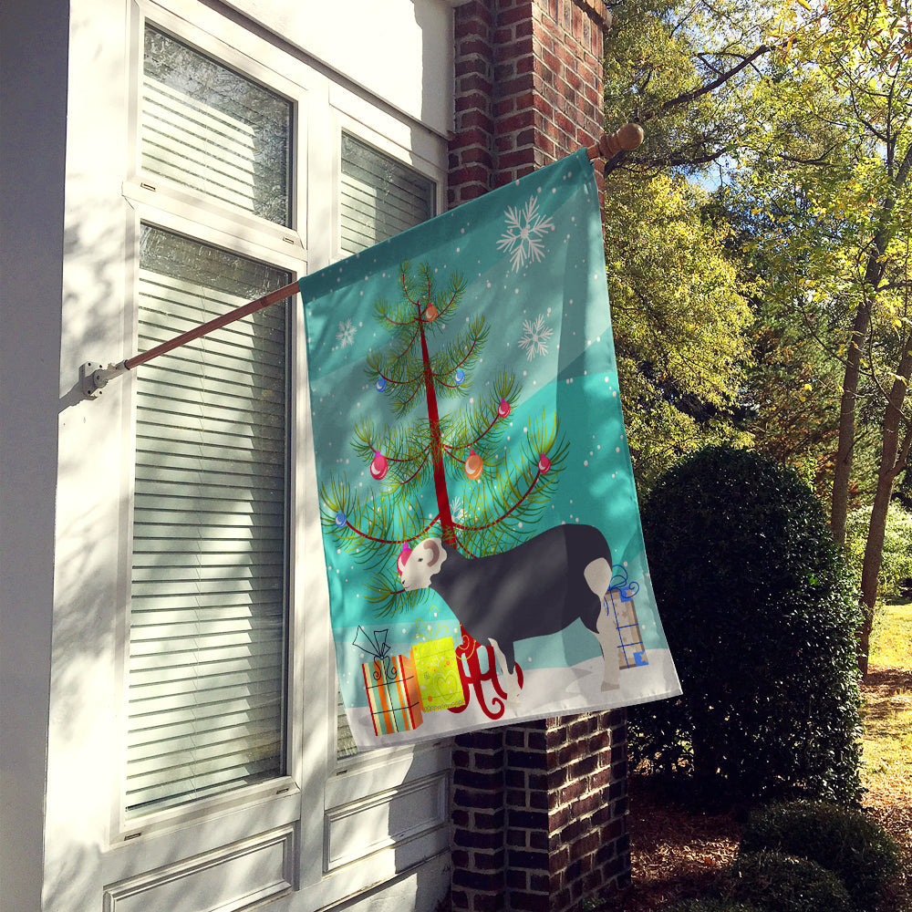 Herwick Sheep Christmas House Flag 28x40 Porch Sleeve Pole Decorative Outside Yard Banner Artwork Wall Hanging, Polyester