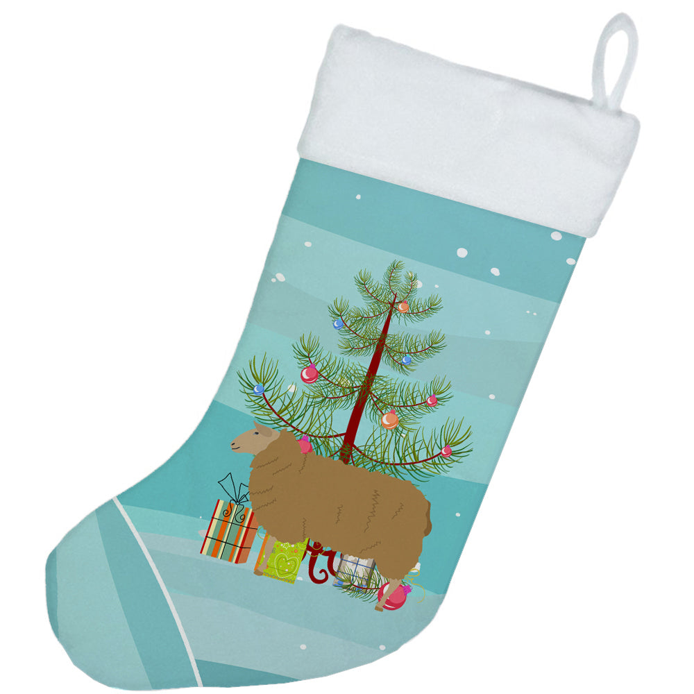 East Friesian Sheep Christmas Holiday Stocking Double-Sided Print, Polyester Suede,11x18, Made in USA